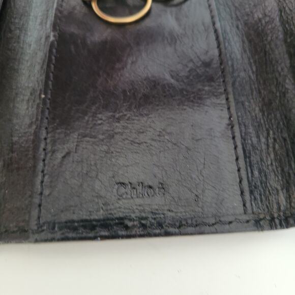 CHLOE Key Case Black Leather Small Holder Box Dust Bag Cowhide Designer - Picture 5 of 11